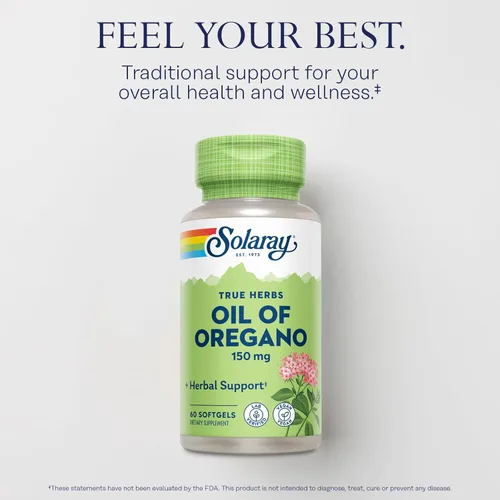 Miniatura 3 de Solaray Cápsulas blandas de aceite de orégano - Cápsulas de aceite de orégano con Carvacrol, extracto puro, fórmula extra fuerte, 150 mg por cápsula