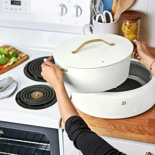 Miniatura 7 de 10 en 1 6 cuartos de galón eléctrico multi-cocina blanco glaseado por Drew Barrymore