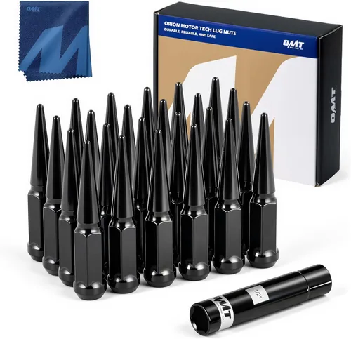 Miniatura 9 de Orion Motor Tech Tuercas de llanta cromadas de 14 x 1.5 pulgadas, 24 piezas, tuercas M14x1.5, accesorios de rueda compatibles con Chevy Ram Ford