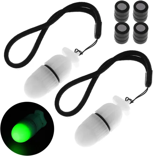 Miniatura 10 de SecurityIng Luz de señal estroboscópica subacuática, marcador de buceo nocturno, lámpara LED de seguridad llamativa, luz de baliza de buceo, 656.2
