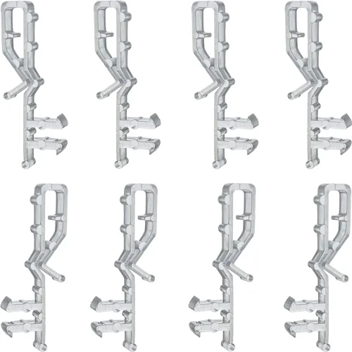 Miniatura 4 de 12 clips para persianas de 1-7/8 pulgadas, clips de cenefa de canal oculto, color transparente para persianas de madera sintética y real, soporte
