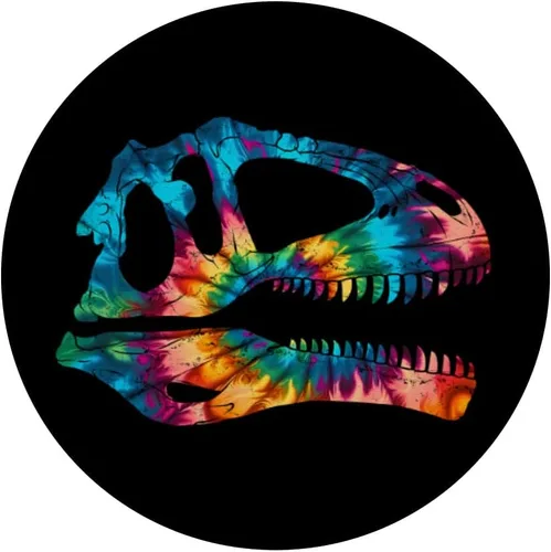 Miniatura 3 de Giganotosaurus Skull Fossil Tie Dye Dinosaur PopSockets Swappable PopGrip