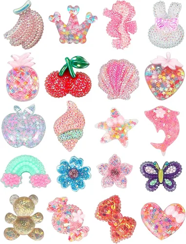 Bonitos dijes brillantes para zapatos para niñas, lindos dijes para zapatos para adultos, adolescentes, niños, decoración de zapatos Kawaii para