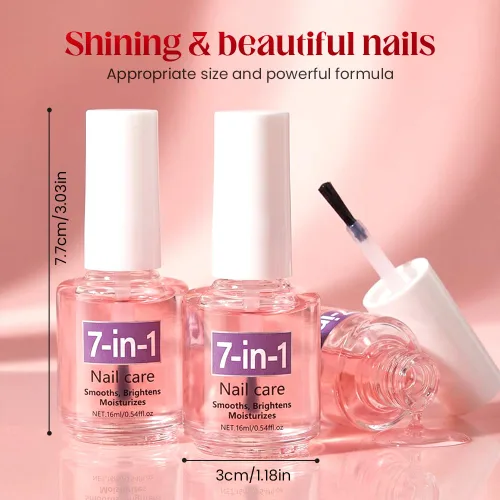 Miniatura 2 de Esmalte de uñas de secado rápido, aceite de queratina 7 en 1 para el cuidado de uñas de secado rápido, aceite de fortalecimiento de uñas de secado