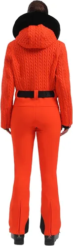 Miniatura 40 de GSOU SNOW Traje de esquí para mujer, traje de nieve delgado de una pieza, chaqueta de nieve, impermeable, resistente al viento, deportes al aire