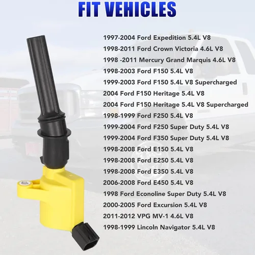 Miniatura 3 de Juego de 8 Bobinas de Encendido DG508 y Bujías SP479 para 5.4 V8 1998 1999 2000 2001 2002 2003 2004 Ford Expedition F150 F250 F350 Mercury Grand