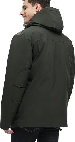 Miniatura 4 de Abrigos de invierno para hombre, chaquetas de invierno impermeables para hombre, chaqueta acolchada cálida con capucha cortavientos
