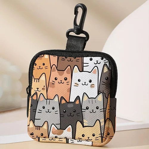 Miniatura 3 de Reusable Storage Pouches Data Cable Bags For Sanitary Products Electronics Accessories Portable Organizers Cable Organizers Storage Bag cartoon cat·