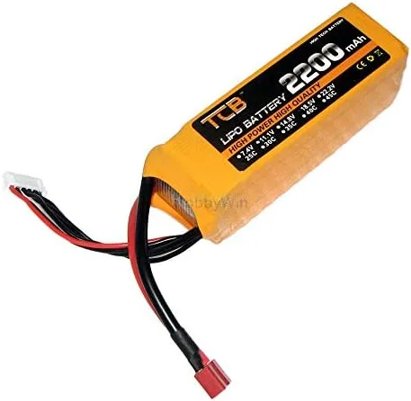 Miniatura 5 de 18.5V 5S 2200mAh 25C LiPo Batería T-Type Plug Max 40C Tasa de descarga para RC Modelo Avión FPV Drone Helicóptero
