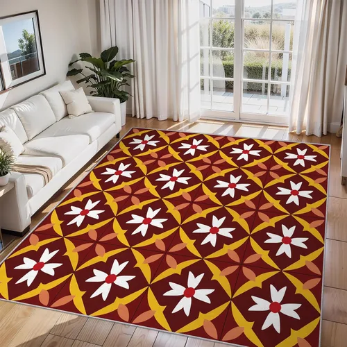 Miniatura 11 de 2x3 Mid Century Modern Throw Rugs for Entryway, Washable Watercolor Geometric Pattern Indoor Door Mat, Bedroom Kitchen Entrance, Non Slip Soft Thin