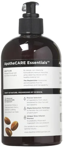Miniatura 3 de ApotheCARE Essentials The Replenisher Champú Hidratante, Vainilla, Aceite de Argán, Almendra Dulce, 12 oz