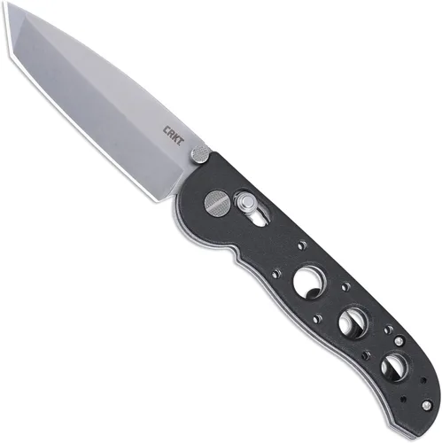 Miniatura 10 de CRKT Cuchillo plegable M16-02DB con cerradura de cerrojo: hoja de borde liso D2, mango de aluminio, clip de bolsillo reversible, M16-02DB