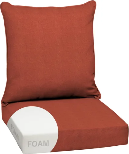 Miniatura 143 de Arden Outdoor Deep Seat Cushion Set, 24 x 24 pulgadas, Cojín para exteriores resistente al clima, a la lluvia y a la decoloración para silla, sofá