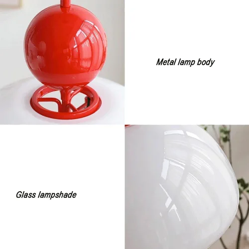 Miniatura 3 de Luces colgantes de metal con cúpula nórdica, moderna lámpara colgante de vidrio de leche, cable ajustable E14/E12 para cocina, isla de comedor, sala