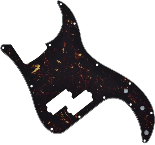 Miniatura 17 de KAISH: Golpeador de 13 agujeros estilo P Bass, placa de rasguño para bajo PB, rejilla negra/blanca para Fender Precision Bass de EE. UU./México
