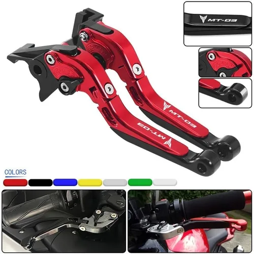 Miniatura 2 de F Palanca de freno para motocicleta CNC ajustable plegable extensible palanca de embrague de freno para Yamaha MT03 MT 03 Mt-03 2005-2014 Y