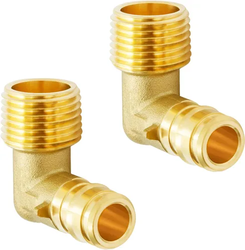 Miniatura 20 de SUNGATOR Paquete de 2 codos de oreja NPT hembra PEX A de expansión de 1/2 "x 1/2", ASTM F1960 solo para tubos Pex-A