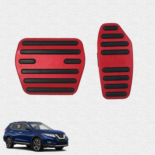 Miniatura 27 de Cubiertas de pedal de acelerador de gas de aleación de aluminio, accesorios interiores antideslizantes sin perforación, pedal de freno Pastillas