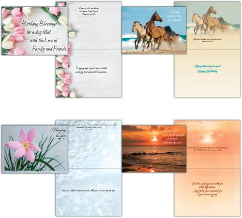 Miniatura 9 de 48 tarjetas de felicitación religiosas para todas las ocasiones, paquete económico 1, versión King James, tarjetas de felicitación basadas en la fe