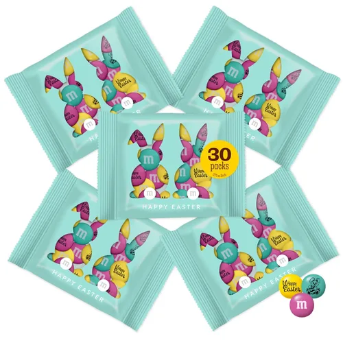 Miniatura 12 de M&M'S WORLD Dulces de Chocolate de Pascua – Paquete resellable de 2 libras de dulces de chocolate con leche a granel, ideal para dulces de Pascua