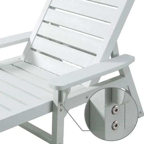 Miniatura 6 de Psilvam Tumbonas, sillones de polietileno de alta densidad con respaldo ajustable, soporta hasta 350 libras, para todo tipo de clima, reclinables