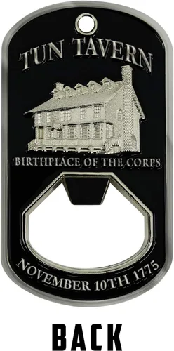 Miniatura 5 de USMC Tun Tavern - Abridor de botellas de identificación Moneda de desafío de cumpleaños del Cuerpo de Marines Regalos para abridor de cerveza