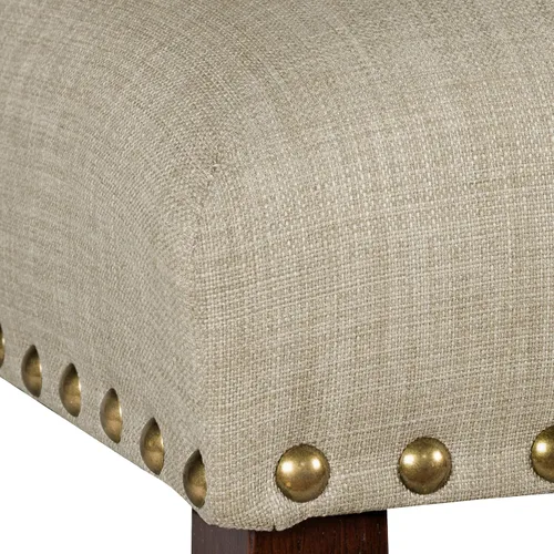 Miniatura 7 de Homepop Decoración del hogar Sillas de comedor clásicas tapizadas Parsons Juego de 2 sillas de comedor decorativas con ribete de cabeza
