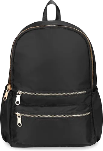 Miniatura 2 de Uromee Mochila para mujer, bolsa de hombro impermeable de nailon para viaje, 269 negro, Mochilas Daypack