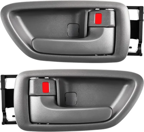 Manijas de puerta interiores grises para Toyota Sequoia 2001-2007, para Toyota Tundra 2004-2006 (solo cabina doble), conductor delantero trasero