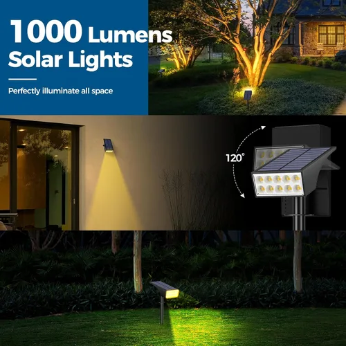 Miniatura 6 de WENATY - Luces solares para exteriores impermeables IP65, [paquete de 12 unidades/4 modos] foco solar para exteriores, de crepúsculo a amanecer