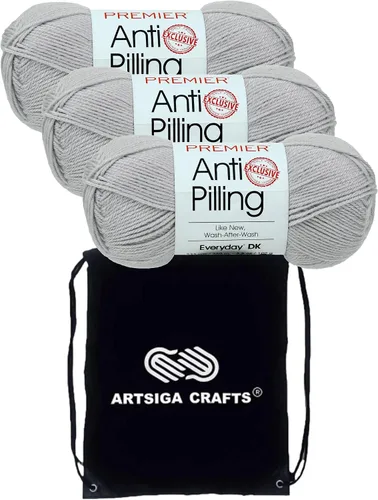 Miniatura 26 de Premier Yarns Anti-Pilling Everyday DK Solids Mist 1107-24 (6 madejas, el mismo lote de tinte) DK Light Worsted #3 Hilo acrílico antibolitas