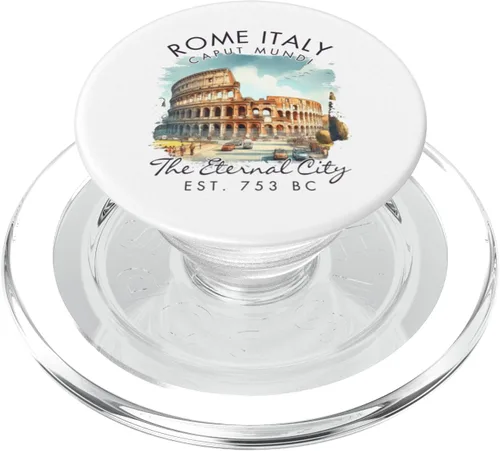 Roma Italy Travel Rome Italy Caput Mundi The Eternal City PopSockets MagSafe PopGrip for iPhone