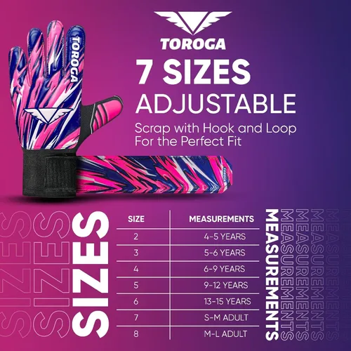 Miniatura 4 de Guantes de portero – Guantes de fútbol de agarre fuerte con protección doble en la cintura y palma de látex antideslizante – Cómodos para niños