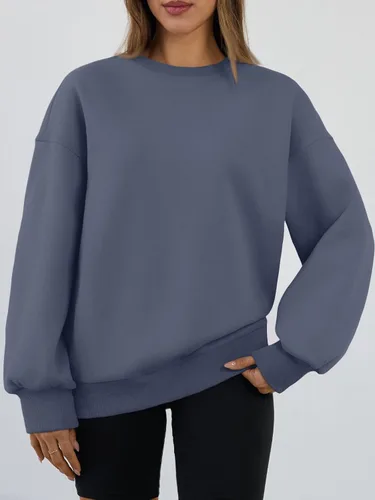 Miniatura 2 de Trendy Queen - Sudaderas para mujer, sudaderas con capucha de gran tamaño, cuello redondo, suéteres cómodos para otoño e invierno, ropa a la moda