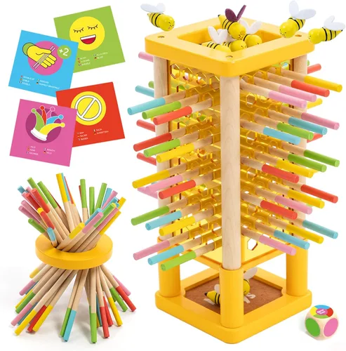 Miniatura 8 de Nene Toys BALLFALL - Juego de mesa de madera Montessori para niños de 3 a 9 años - Juguete educativo para habilidades motoras finas y pensamiento