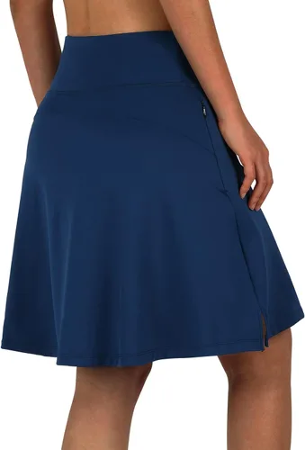 Miniatura 46 de ANIVIVO Faldas pantalón para mujer de 20 pulgadas de longitud a la rodilla, faldas deportivas de pickleball para tenis, golf y pickleball