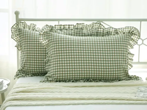 Miniatura 29 de Fundas de almohada cuadradas a cuadros en blanco y negro con volantes, fundas de almohada a cuadros, fundas de almohada de gingham, fundas