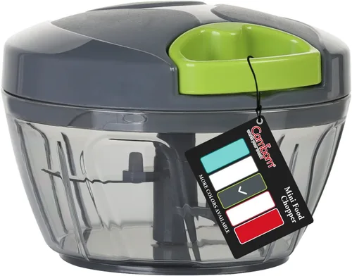 Picador manual de alimentos, cortador de verduras, picador con cordón para cebollas, frutas y nueces, duradero, material seguro para alimentos sin