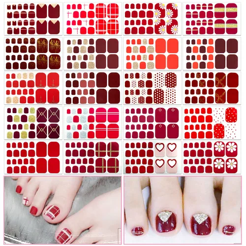 Miniatura 2 de 440 puntas, 20 hojas de calcomanías de uñas de gel para mujeres, calcomanías de uñas de gel con estampado de mármol, tiras autoadhesivas de esmalte