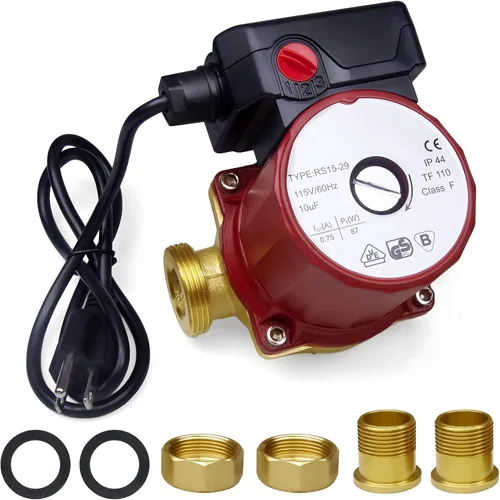 UP15-29SU/LC, 59896776 115V Bomba de circulación no sumergible de 1/8 HP Unión NPSM de 1-1/4 pulgadas, bomba de rotor enlatada Construcción de cobre