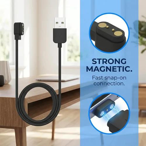 Miniatura 2 de Compatible con el cable cargador de reloj inteligente Da Fit de 3.3 pies, repuesto de cable de carga USB, cargador para relojes inteligentes Da Fit