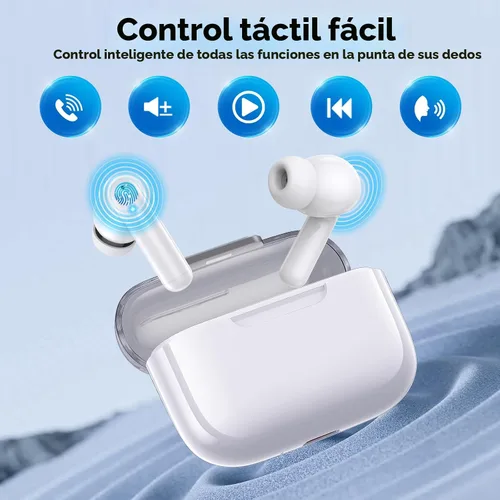 Miniatura 6 de kurdene Auriculares inalámbricos, Bluetooth 5.3 en auriculares intrauditivos ligeros con sonido de graves profundos, 48 horas de tiempo de Blanco