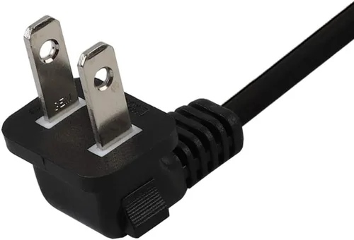 Miniatura 4 de Cable de alimentación de TV, 6 pies/5.9 ft de doble ángulo (ángulo tipo L) IEC 320 C7 a Nema 1-15P Cable de alimentación de CA, NISPT-2 18AWG 2