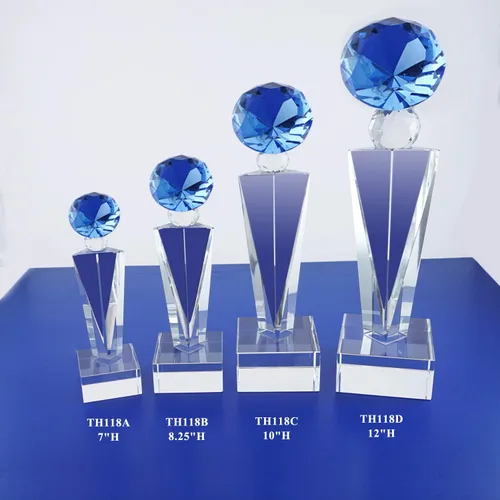 Miniatura 3 de Trofeo óptico del grabado láser personalizado Reconocimiento Realidad del trofeo de los premios del trofeo del diamante del cristal
