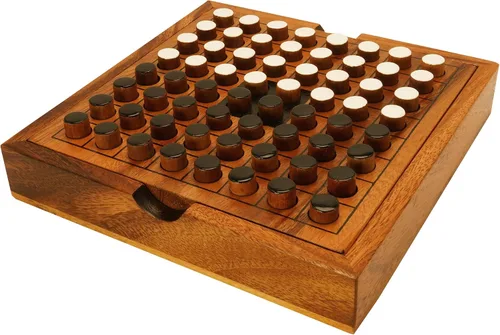 Miniatura 9 de BSIRI Wooden Reversi Othello - Juego de mesa clásico de estrategia para adultos y personas mayores, piezas blancas y negras de madera y gran regalo