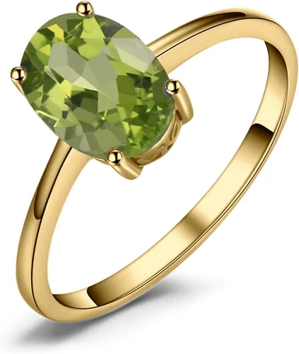 Miniatura 18 de JewelryPalace Anillos de compromiso solitarios de plata de ley 925 chapados en oro de 14 quilates con piedra natal de topacio azul citrino y piedras