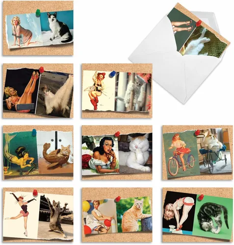 Miniatura 9 de The Best Card Company - 10 tarjetas de felicitación divertidas en blanco para mujer (4 x 5.12 pulgadas) - Surtido en caja para todas las ocasiones