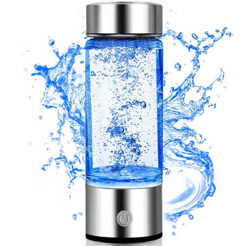 Botella de Agua de Hidrógeno, Generador de Agua Rica en Hidrógeno, Máquina Ionizadora de Agua de Hidrógeno de Vidrio Portátil Recargable con