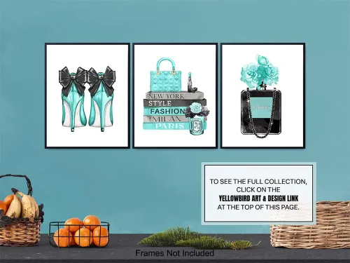 Miniatura 5 de Glam - Decoración de pared – Perfume de diseñador, zapatos, bolsos – Regalo de diseño de alta moda para fashionista – Arte de pared de alta costura