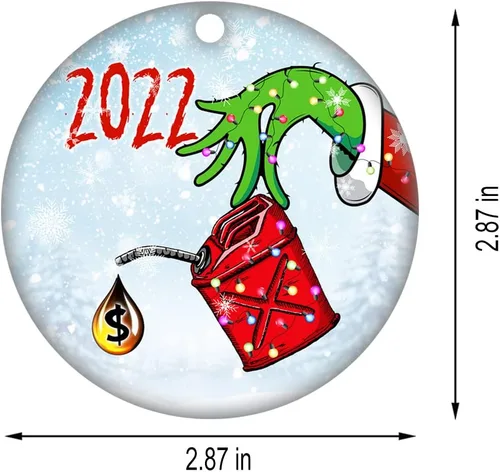Miniatura 2 de Divertido adorno para árbol de Navidad de gas 2022, adornos de árbol de Navidad de gas aspirado, accesorios divertidos de cerámica para colgar